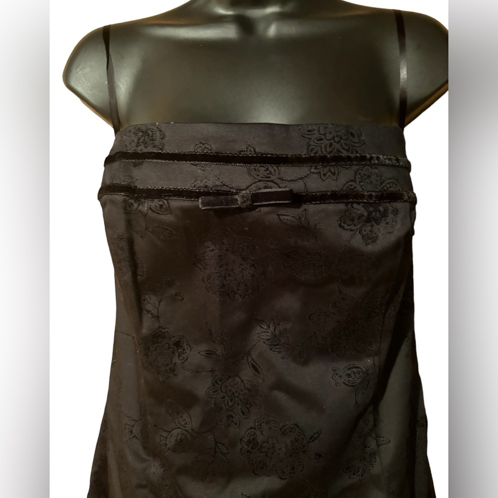 Black strapless Robin Jordan dress